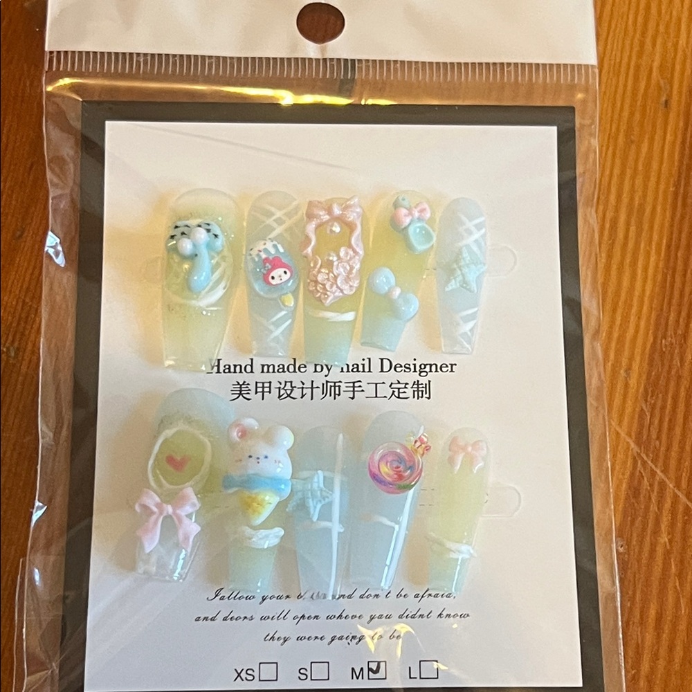 Cute Nail Art Set with Pastel Designs